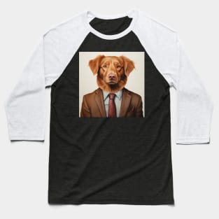 Nova Scotia Duck Tolling Retriever Dog in Suit Baseball T-Shirt